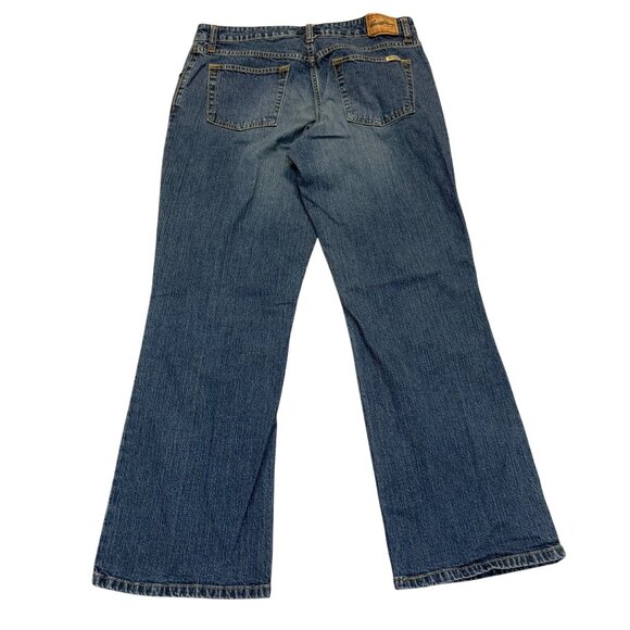 Levi Stretch Boot Cut Jeans Size 12 Short Womens Mid Rise Blue Medium Wash - Picture 3 of 13